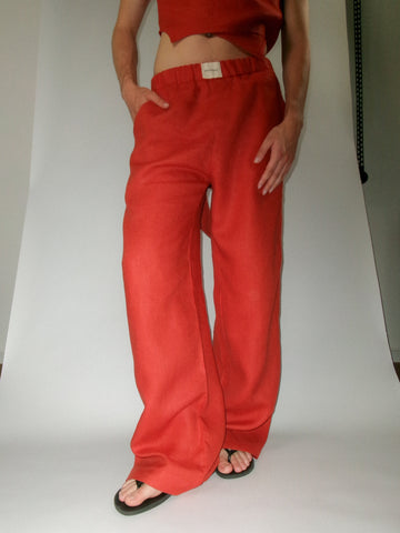 Tomato Linen Pants