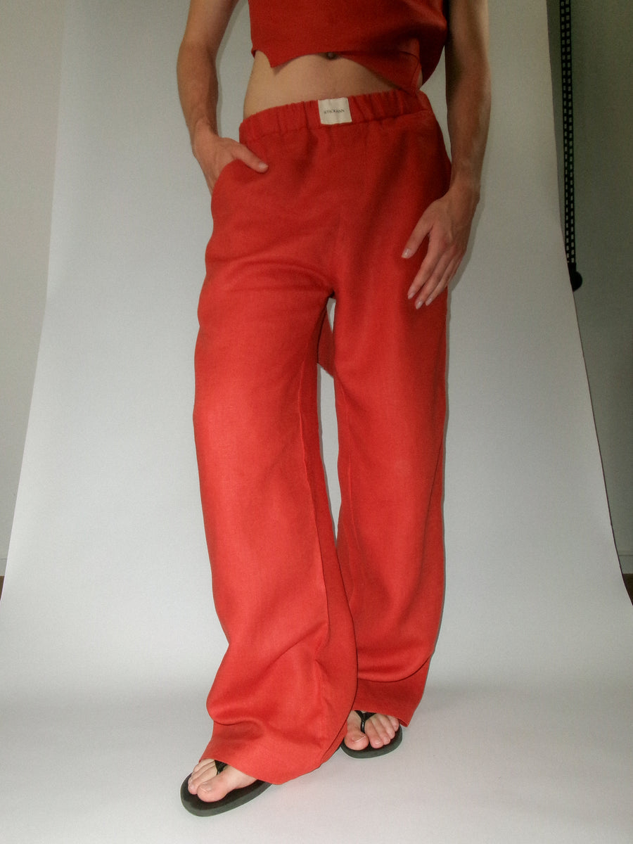 Tomato Linen Pants