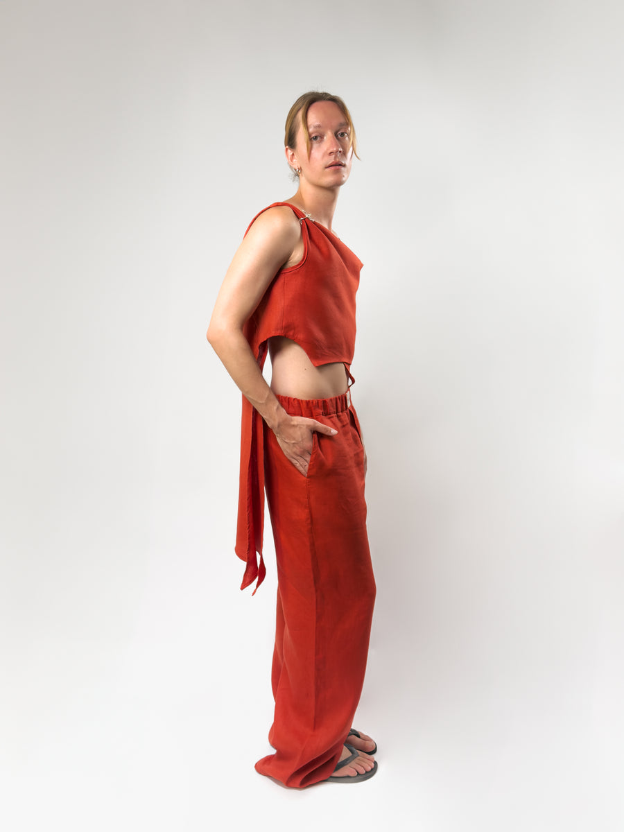 Tomato Linen Pants