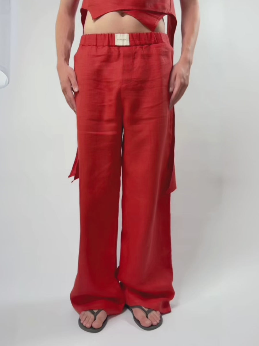 Tomato Linen Pants